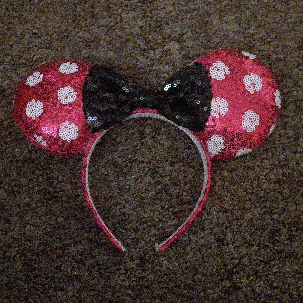 Disney Pink and Black Minnie Mouse Ears